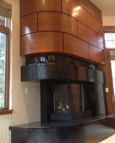 Fireplace built from drawing by Blue Ox Artisan Builders